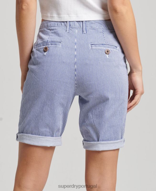 calções chino da cidade mulheres marinha roupas Superdry 2208H3161