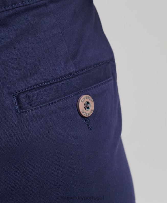 calções chino da cidade mulheres marinha roupas Superdry 2208H3163
