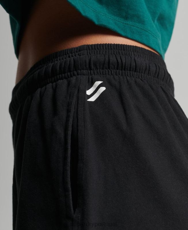 calção masculino code core esporte mulheres preto roupas Superdry 2208H3162