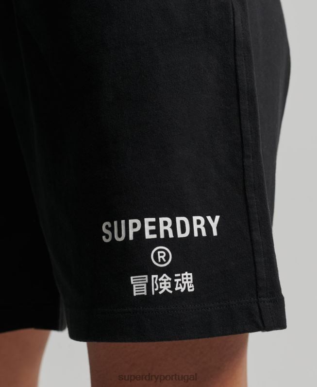 calção masculino code core esporte mulheres preto roupas Superdry 2208H3162