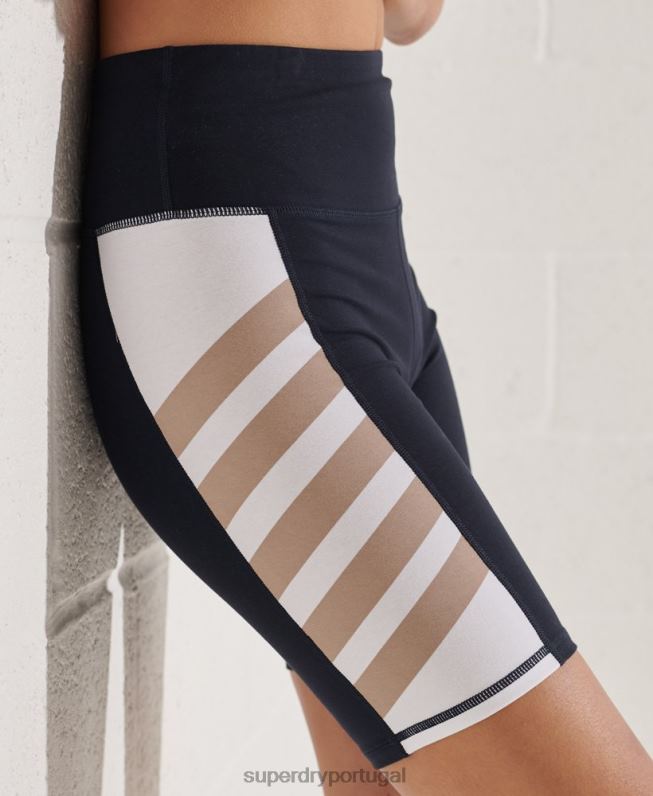 estilo de vida ativo ciclo curto mulheres marinha roupas Superdry 2208H3143