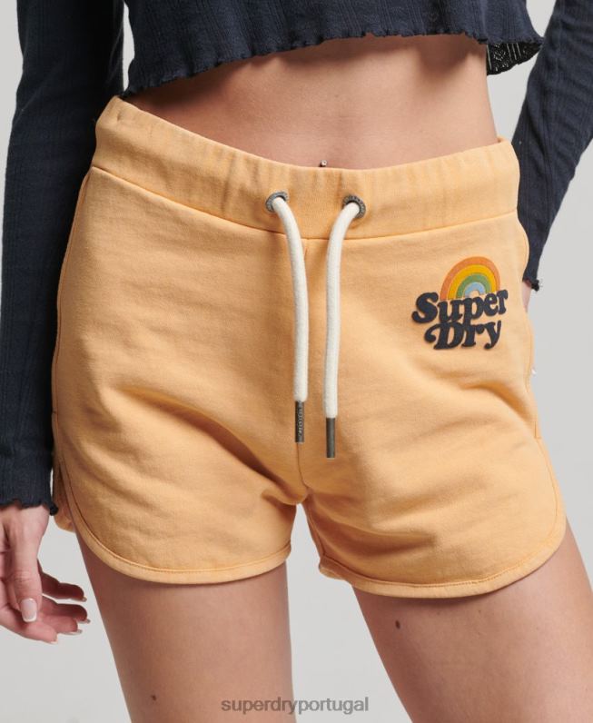shorts arco-íris mulheres marrom roupas Superdry 2208H2167