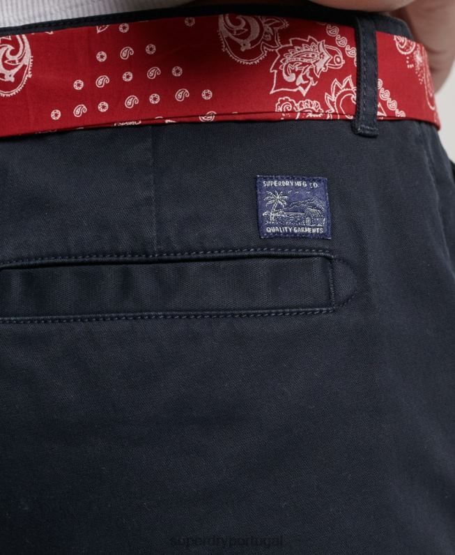 shorts chino quentes mulheres marinha roupas Superdry 2208H2093