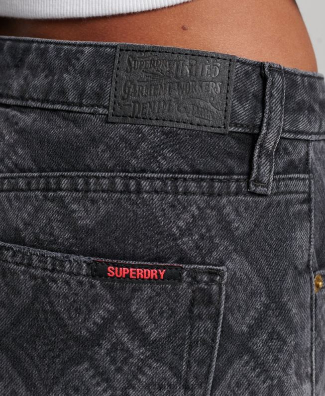 shorts jeans quentes mulheres preto roupas Superdry 2208H3096