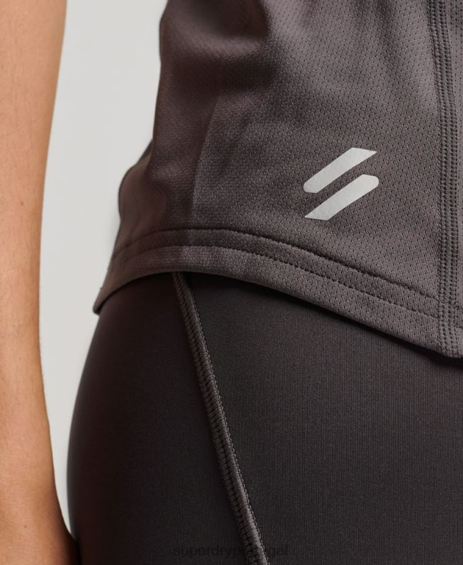 colete ativo mulheres cinza roupas Superdry 2208H2978