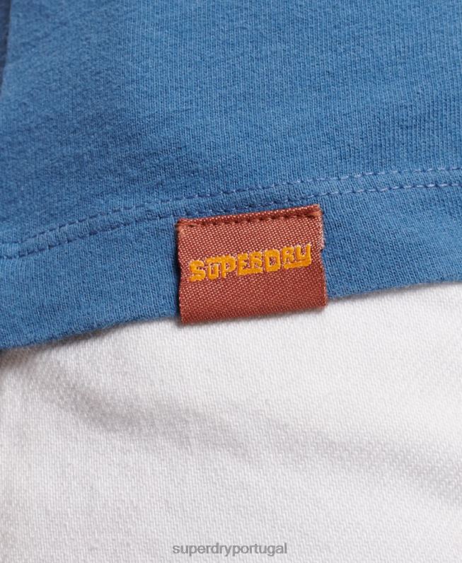 colete clássico vintage cooper mulheres azul roupas Superdry 2208H2284