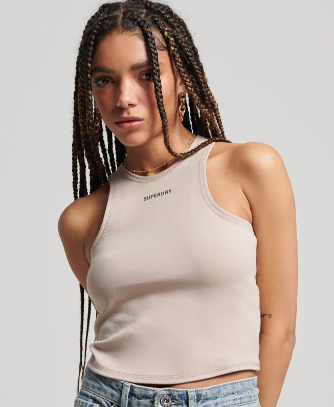 colete de corrida code tech mulheres cinza claro roupas Superdry 2208H2960