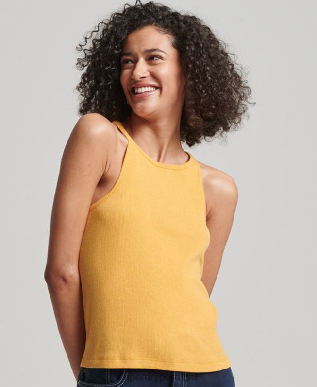 colete de corrida mulheres amarelo roupas Superdry 2208H2945