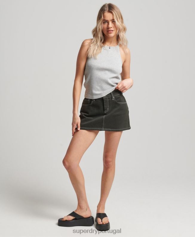 colete de corrida mulheres cinza roupas Superdry 2208H2900