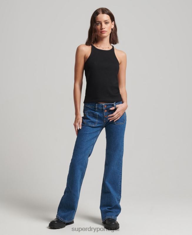 colete de corrida mulheres preto roupas Superdry 2208H2882