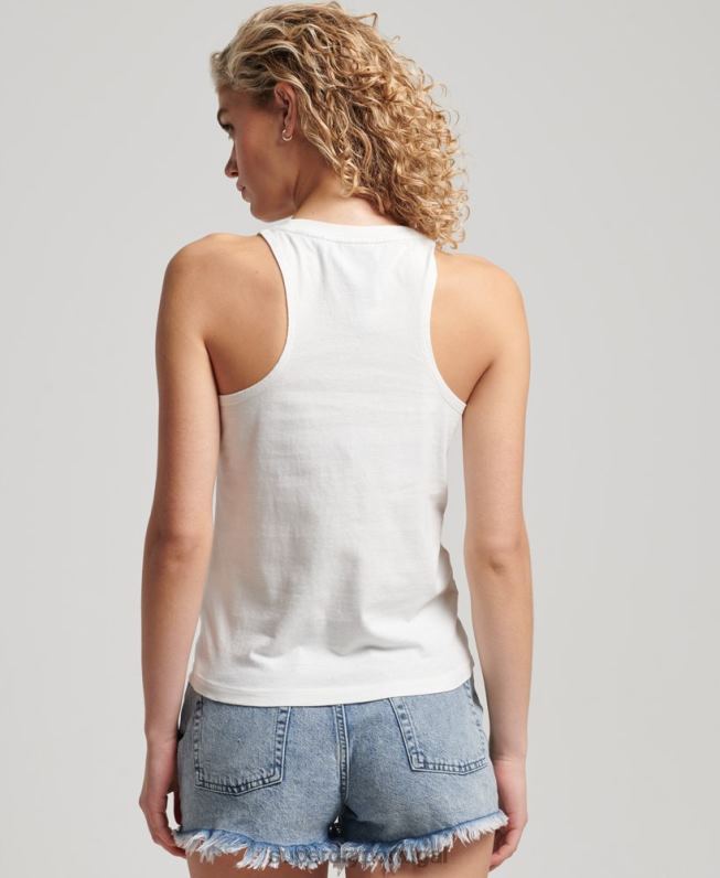 colete de lembrança da cidade vintage mulheres creme roupas Superdry 2208H2275