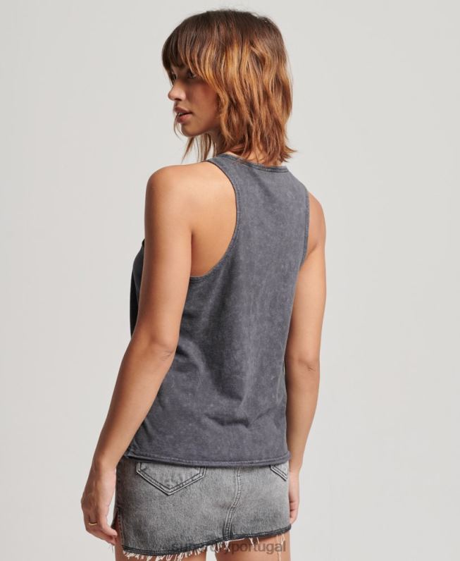 colete de loja de merch vintage mulheres preto roupas Superdry 2208H2910