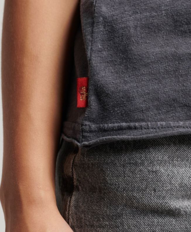 colete de loja de merch vintage mulheres preto roupas Superdry 2208H2910