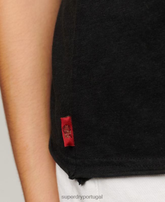 colete de loja de merch vintage mulheres preto roupas Superdry 2208H2964