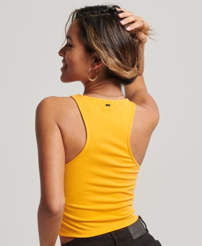 regata de piloto de jérsei de estúdios mulheres amarelo roupas Superdry 2208H2969