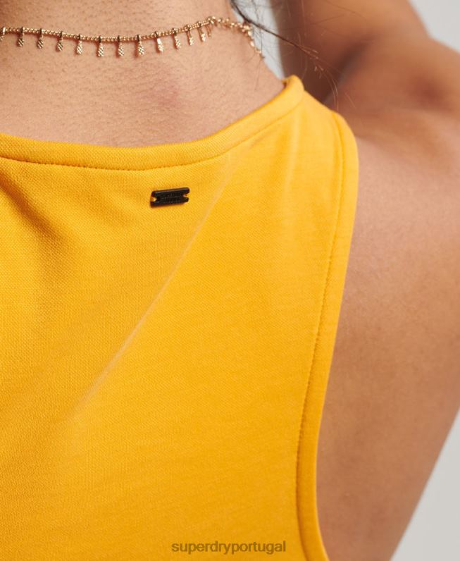 regata de piloto de jérsei de estúdios mulheres amarelo roupas Superdry 2208H2969