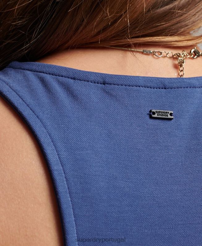 regata de piloto de jérsei de estúdios mulheres azul roupas Superdry 2208H2968