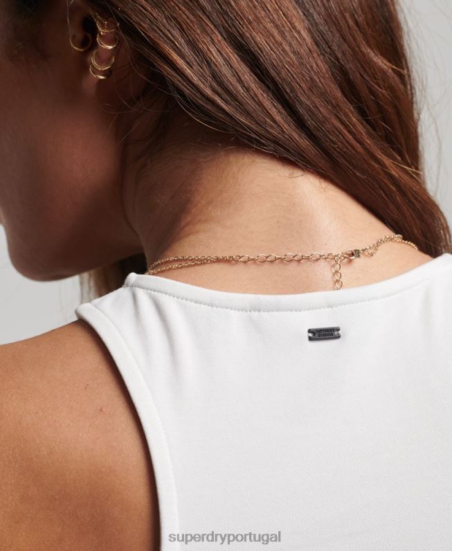 regata de piloto de jérsei de estúdios mulheres branco roupas Superdry 2208H2902