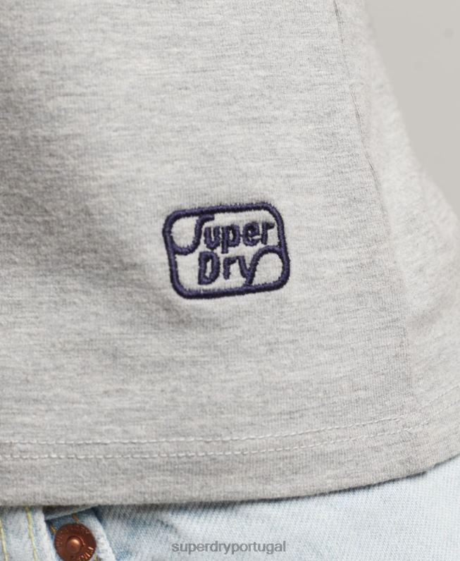 regata listrada cali mulheres cinza roupas Superdry 2208H6527