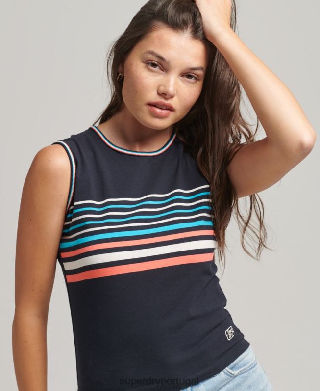 regata listrada cali mulheres marinha roupas Superdry 2208H6508