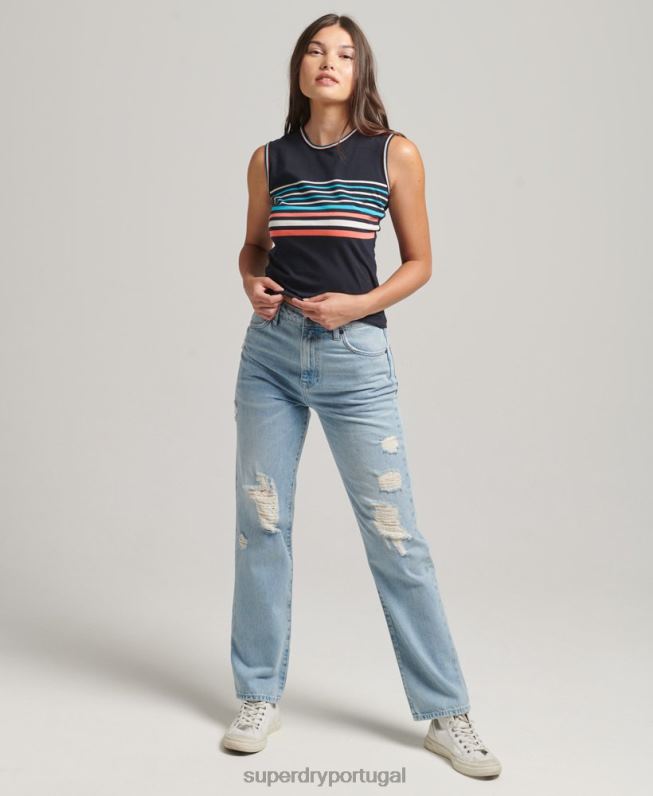 regata listrada cali mulheres marinha roupas Superdry 2208H6508