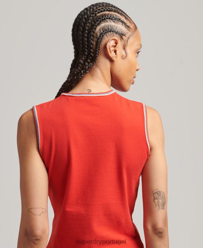 regata listrada cali mulheres vermelho roupas Superdry 2208H6536