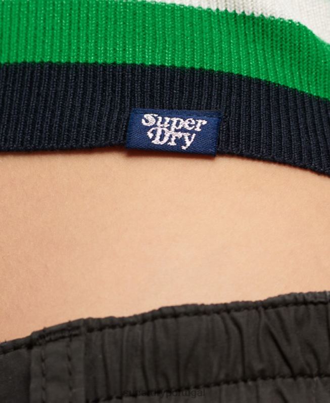 regata malha fina mulheres marinha roupas Superdry 2208H2012
