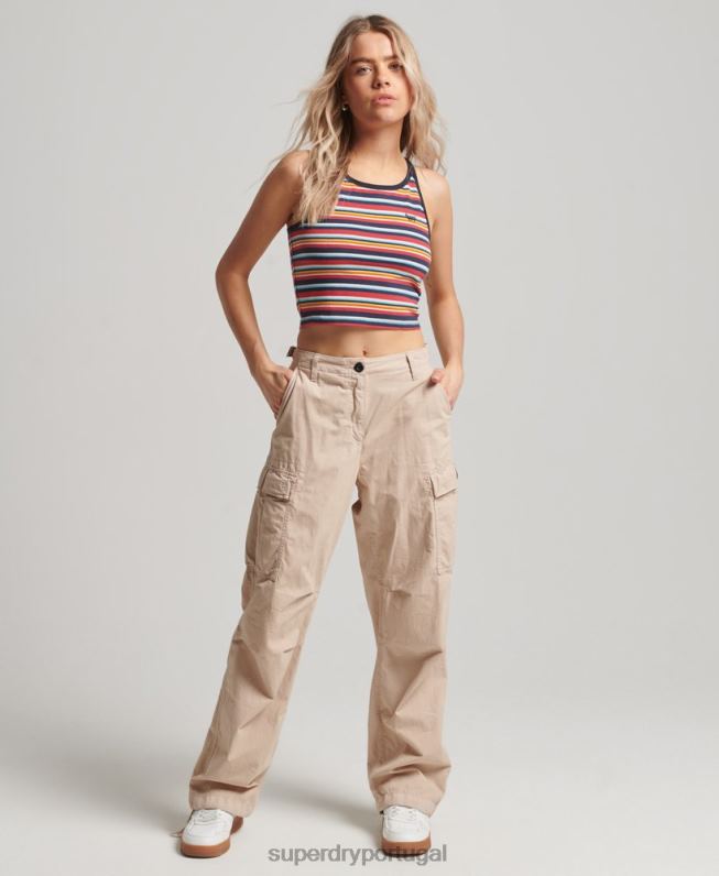 regata vintage listrada de surf mulheres marinha roupas Superdry 2208H2942