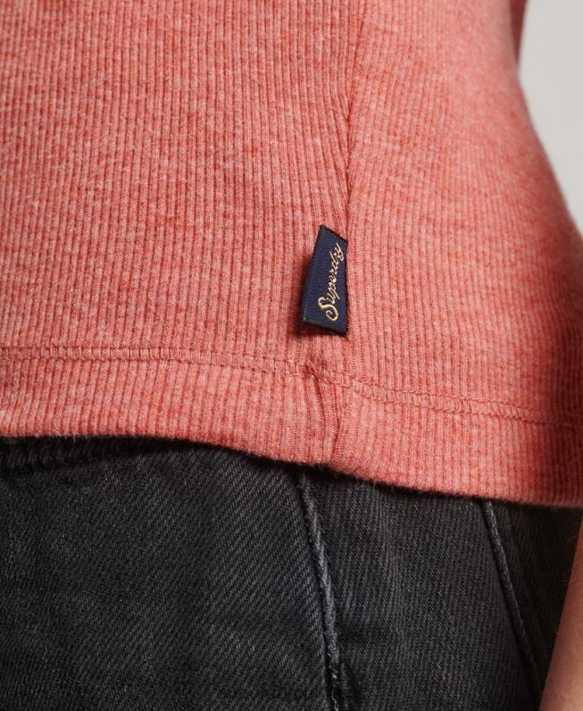 top de colete de renda mulheres coral roupas Superdry 2208H2343