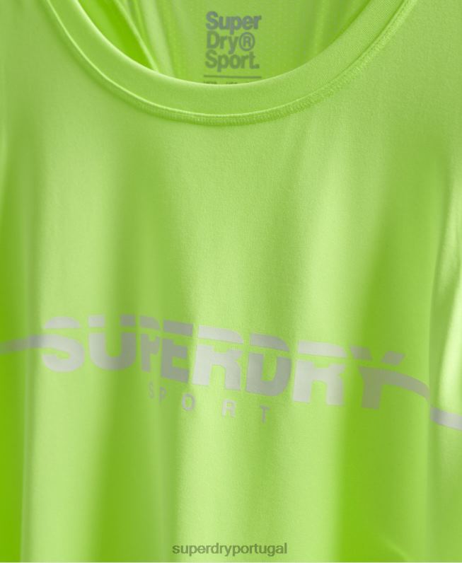 tops de colete de ginástica de treinamento mulheres amarelo roupas Superdry 2208H3082