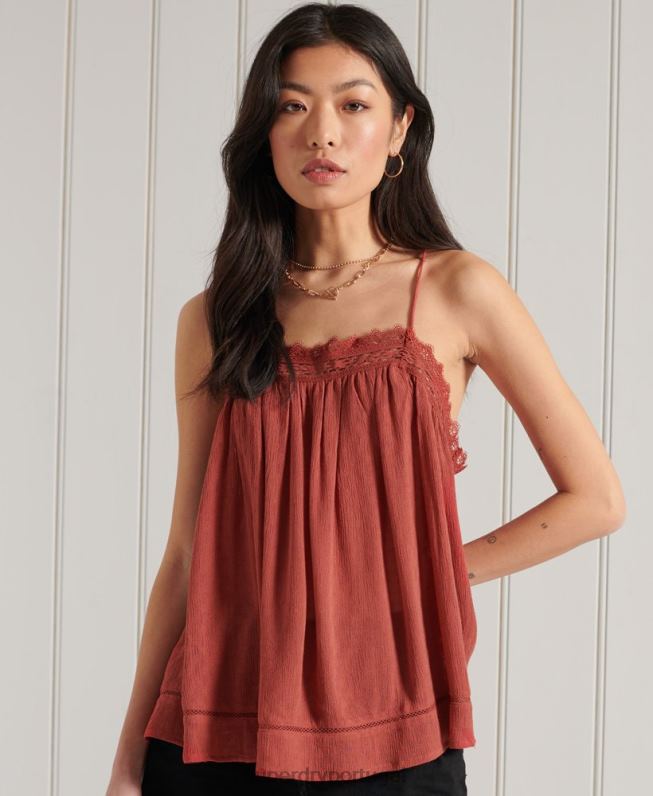 blusa alana mulheres laranja roupas Superdry 2208H3044