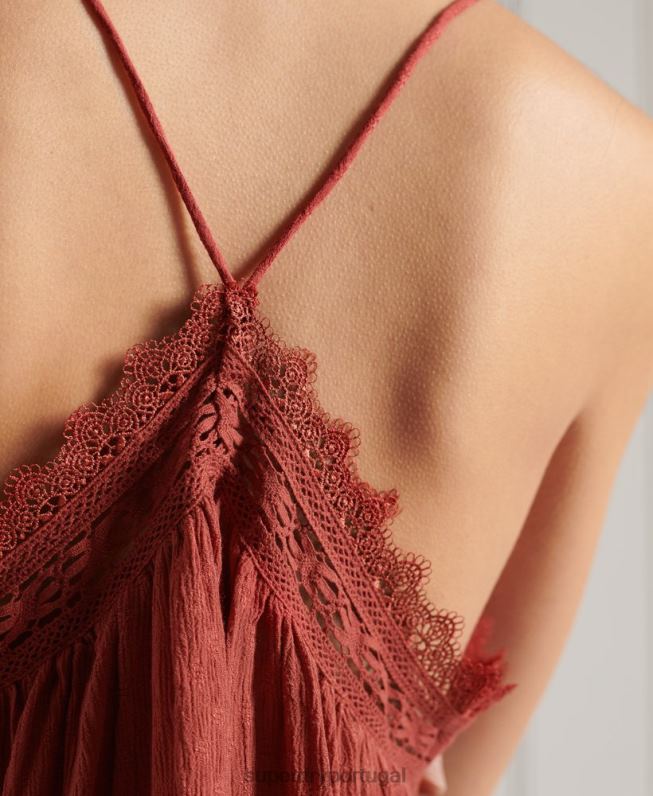 blusa alana mulheres laranja roupas Superdry 2208H3044