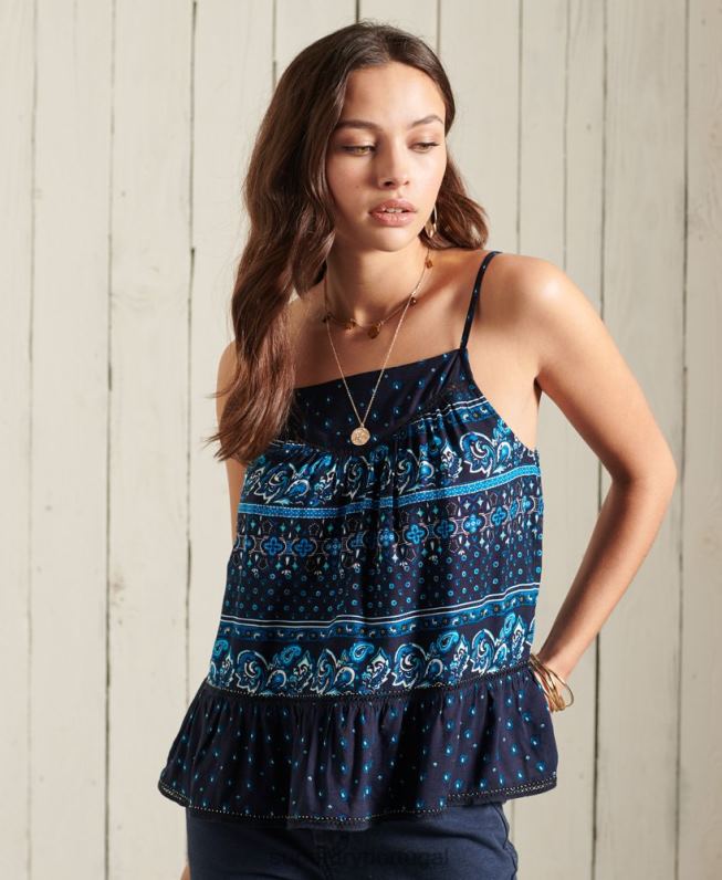 blusa ameera mulheres marinha roupas Superdry 2208H6734