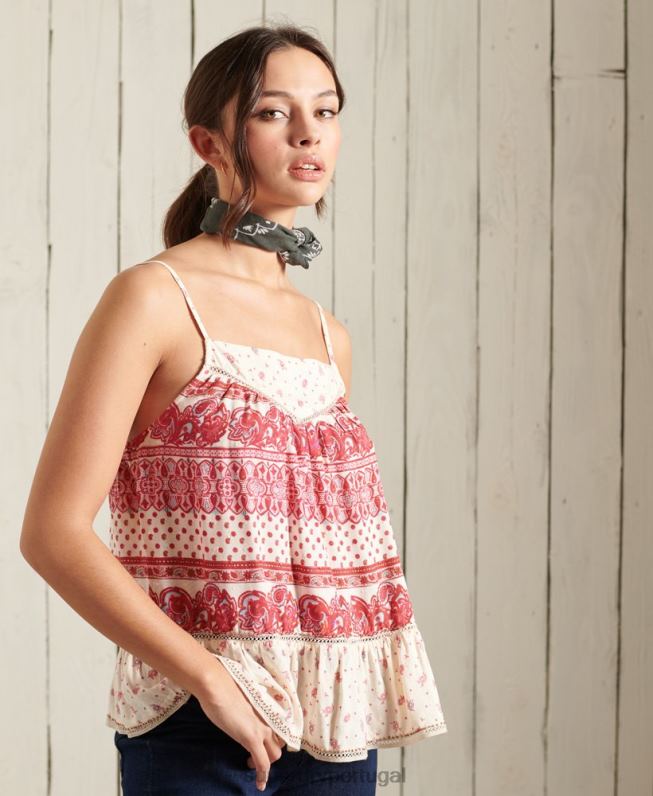 blusa ameera mulheres rosa roupas Superdry 2208H3043