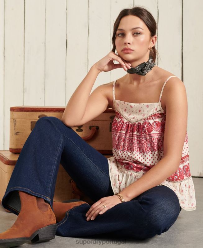 blusa ameera mulheres rosa roupas Superdry 2208H3043