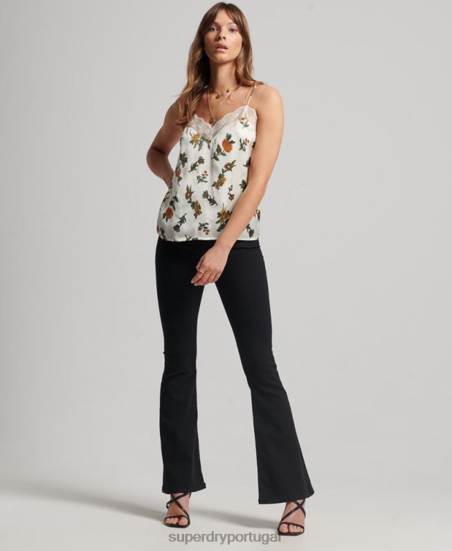 blusa de cetim mulheres branco roupas Superdry 2208H2995