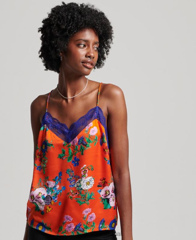 blusa de cetim mulheres vermelho roupas Superdry 2208H2901