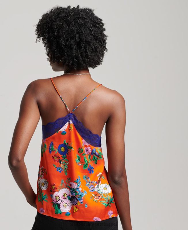 blusa de cetim mulheres vermelho roupas Superdry 2208H2901