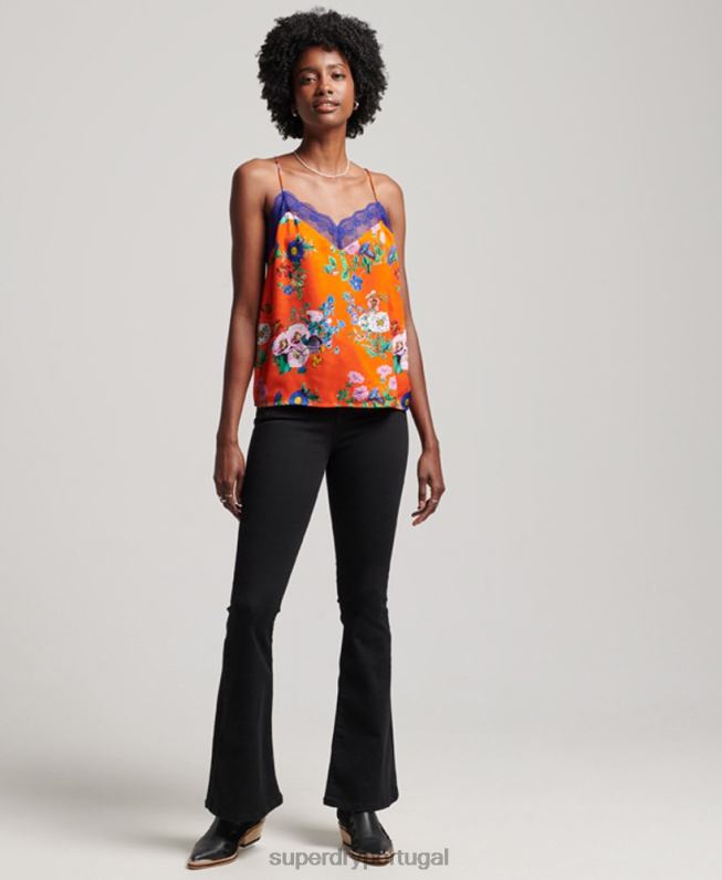 blusa de cetim mulheres vermelho roupas Superdry 2208H2901