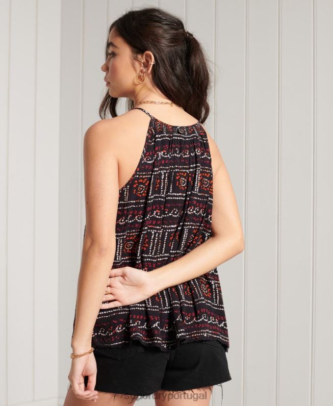 blusa de praia mulheres preto roupas Superdry 2208H3064