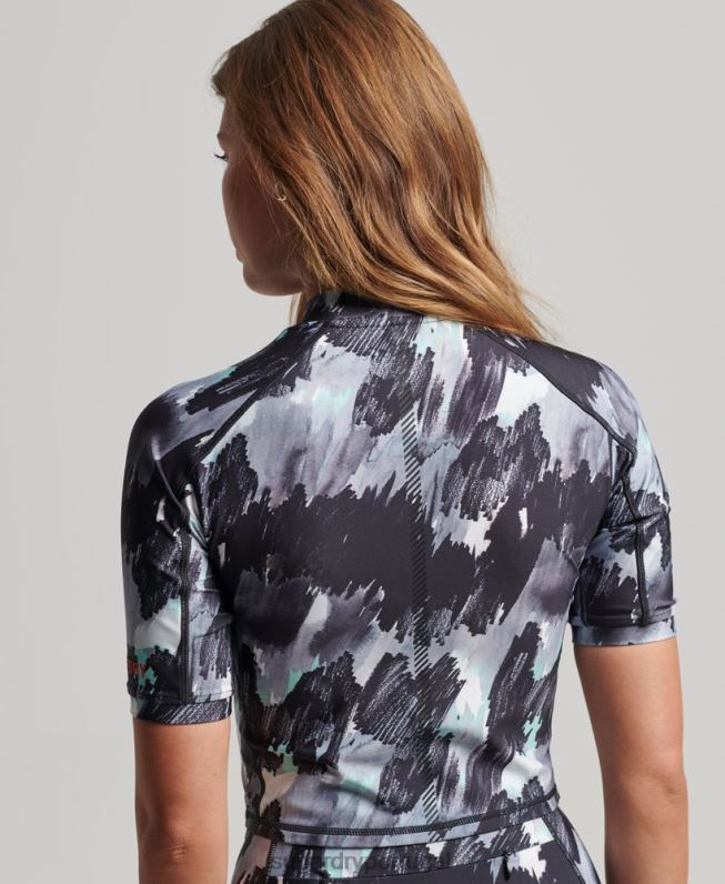 top cropped justo 3/4 mulheres cinza escuro roupas Superdry 2208H6318