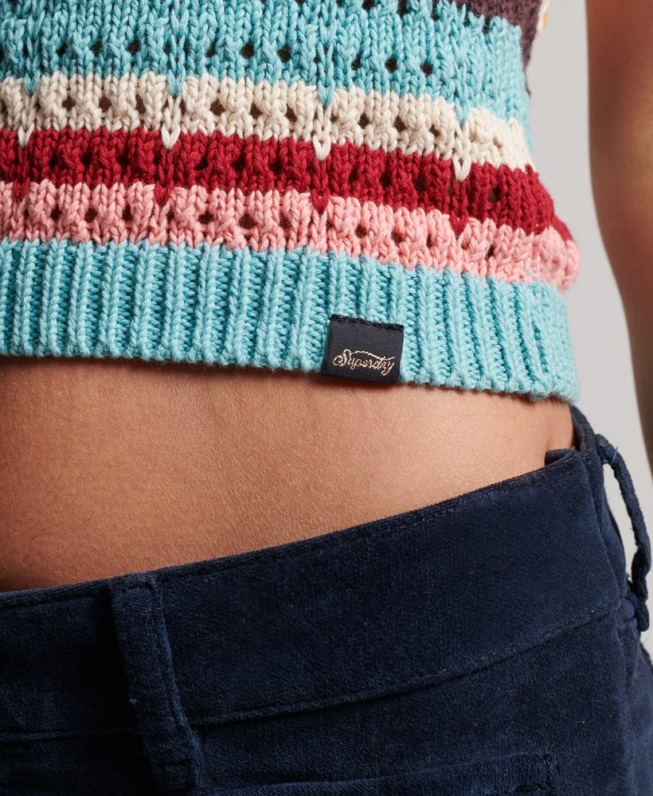 top de crochê mulheres verde roupas Superdry 2208H3021