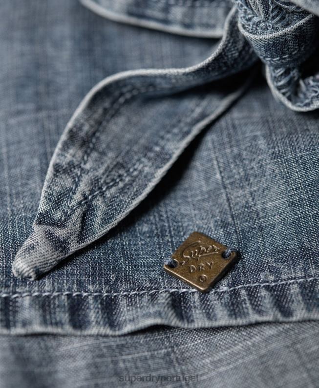 top helena mulheres azul roupas Superdry 2208H3069