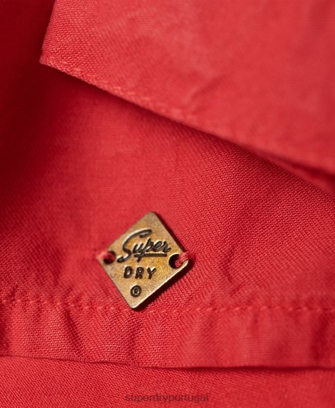 top helena mulheres vermelho roupas Superdry 2208H3075
