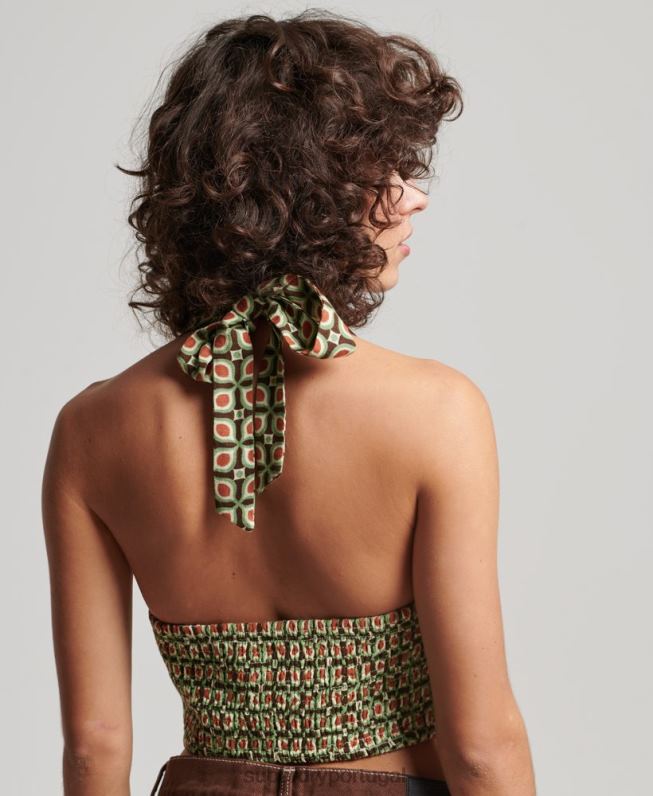 top vintage mulheres marrom roupas Superdry 2208H3010