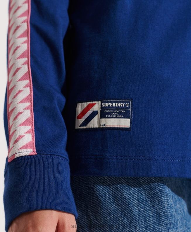 topo do logotipo do código mulheres marinha roupas Superdry 2208H3073