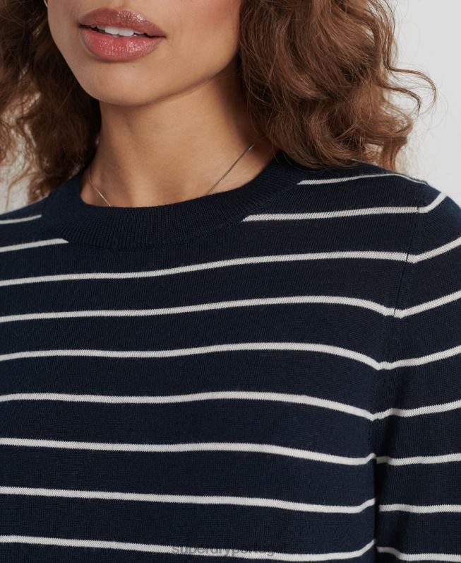 minivestido de malha merino studios mulheres marinha roupas Superdry 2208H6604