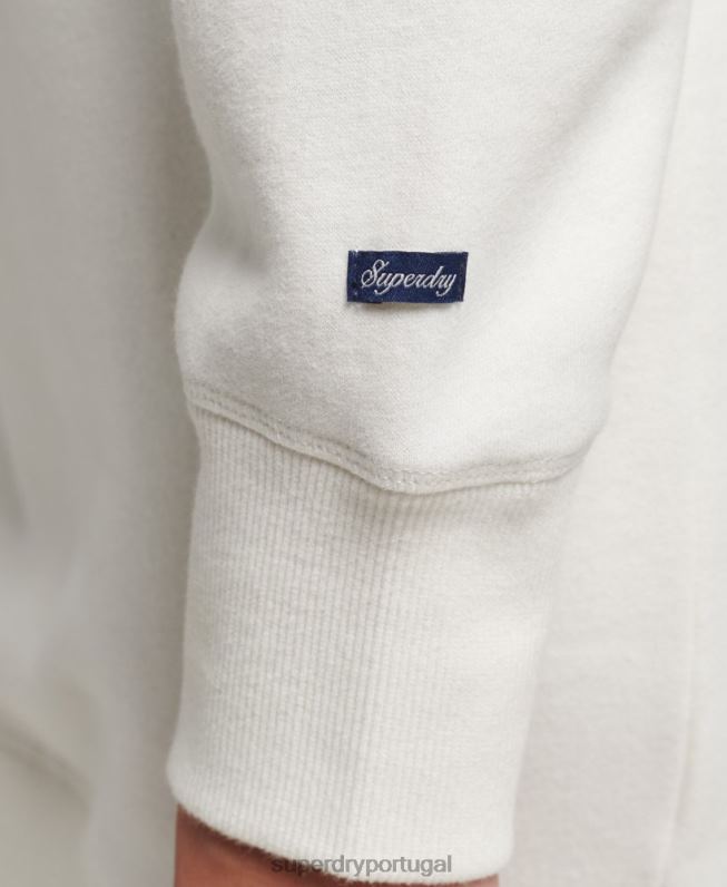 orgulho em vestido de gola redonda mulheres branco roupas Superdry 2208H2457