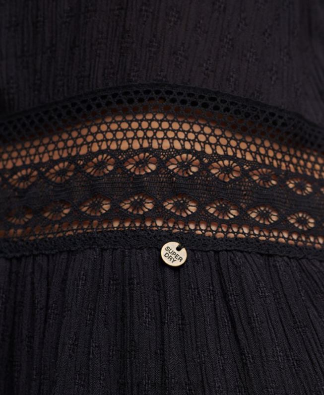 vestido cami alana mulheres preto roupas Superdry 2208H2398