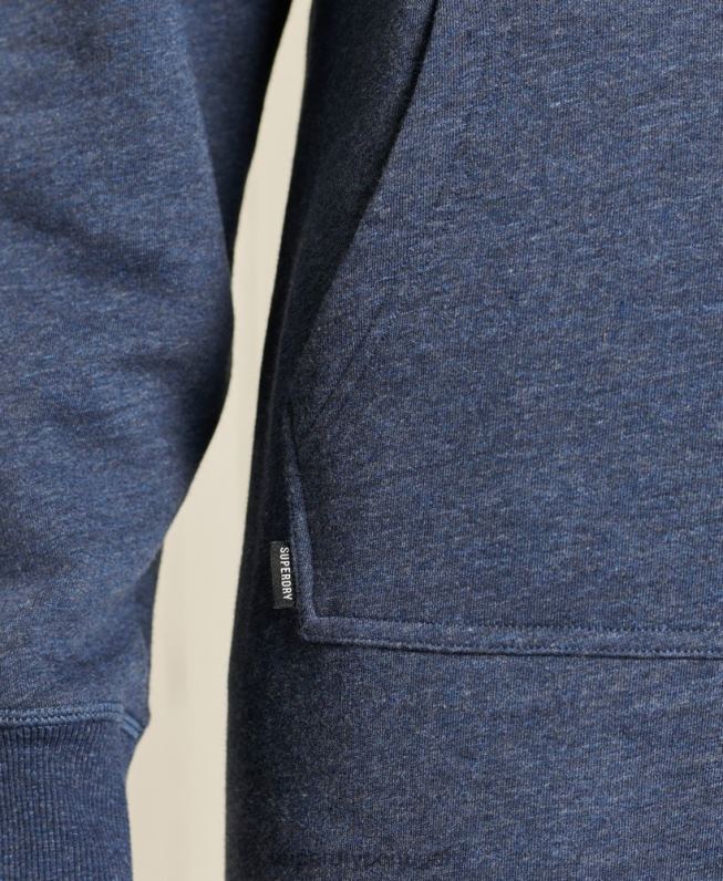 vestido com capuz bordado logo vintage mulheres marinha roupas Superdry 2208H2516